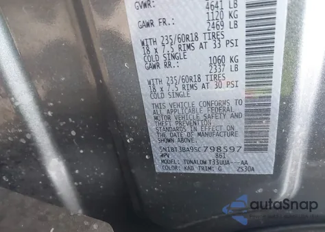 2025 Nissan Rogue Sv Fwd z USA, uszkodzony, nr VIN 5N1BT3BA9SC798597